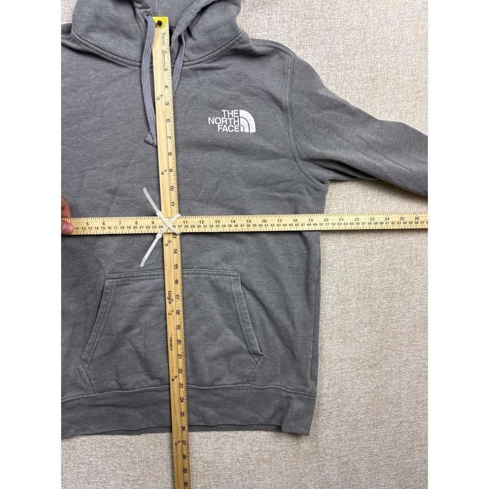 The North Face Mens Red Box Pullover Hoodie Charcoal Grey Small